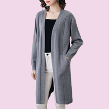 Cárdigan largo de punto para mujer, suéter holgado informal de gran tamaño, Chaqueta de punto, abrigo E190, Moda de Primavera y otoño, 2021 2024 - compra barato