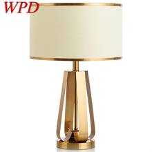 Luminária de mesa moderna wpd, design de luxo, iluminação dourada, para decoração de casa, sala de estar, escritório, quarto 2024 - compre barato