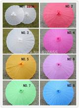 Paraguas de tela de colores chinos, sombrillas blancas y rosas, parasol de color de baile tradicional chino, accesorios de seda japonesa 2024 - compra barato