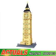 Wange-construcción del mundo del Big Ben de Londres para niños, 5216, 1642 piezas, bloques de construcción, arquitectura creativa, regalo, Juguetes 2024 - compra barato