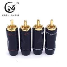 XSSH-Conector de audio HIFI de alta gama, Conector de vídeo dorado de 8mm, sintonizador de TV, salida RCA, 4 Uds./8 Uds. 2024 - compra barato