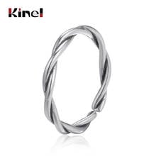 Kinel S925 Sterling Silver Jewelry Retro Personality Adjustable Temperament Ring Creative Couple wedding punk rings for women 2024 - buy cheap