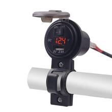 LED Display Motorcycle Handlebar Mount USB Phone Charger with Voltmeter Switch Motorcyle Accessories Spare Parts 2024 - buy cheap