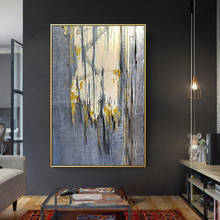 Gold And Grey Abstract painting Canvas Painting Wall Art Modern Art Luxury Light Style Wall Painting for Living Room Home Decor 2024 - buy cheap