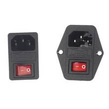 New Red Rocker Switch Fused IEC320 C14 Inlet Power Socket Fuse Switch Connector Plug Connector and Fuse 2024 - купить недорого