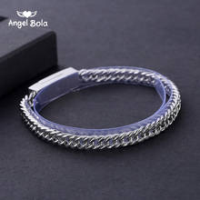 Simple Stainless Steel Chain Buddha Bracelet for Men Buddha Braclets & Bangles Male Female Hip Hop Party Punk Rock Jewelry 2024 - buy cheap