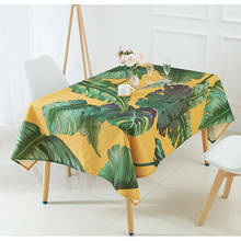 Green Leave Tablecloths Waterproof Kitchen Items Coffee Table For Dining Table Outdoor Dining Nappe De Table Rectangulai 2024 - buy cheap