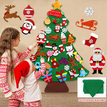 Фетровая Рождественская елка «сделай сам», фотоэлемент для дома 2020, украшения для рождественской елки, Санта-Клаус, рождественские подарки, новый год 2021 2024 - купить недорого