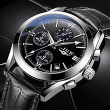 LIGE Sport Quartz Watch Men Fashion Leather Clock Mens Watches Top Brand Luxury Waterproof Business Watch Relogio Masculino+Box 2024 - buy cheap