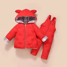 Children Down Coat Jacket+jumpsuit Kids Toddler Girl Boy Clothes Down 2pcs Winter Outfit Suit Warm Baby Overalls Clothing Sets 2024 - buy cheap