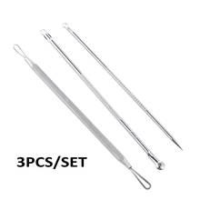 3Pcs/set Blackhead Pimple Acne Remover Tool Spoon for Face Cleaning Skin Care Acne Tweezers Comedone Blemish Extractor Needle 2024 - buy cheap