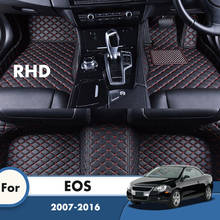Alfombras RHD para coche, accesorios interiores para Volkswagen VW, EOS 2016, 2015, 2014, 2013, 2012, 2011, 2010, 2009, 2008, 2007 2024 - compra barato