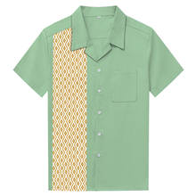 Camisa rockabilly masculina de algodão, camisa casual punk rave de manga curta, estilo hip hop, roupas masculinas, steampunk, 1950s 2024 - compre barato