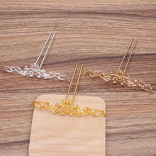 5 Pieces/Lot 110*115mm Copper Hair Forks Filigree Hair Sticks Tiaras Diy Bridal Wedding Hair Accessories 2024 - buy cheap