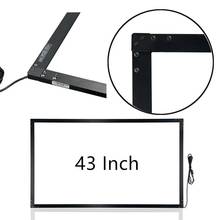 43 inch IR Infrared Multi Touch Screen Overlay frame 20points for interactive whiteboard magic mirror raspberry pi3 TV computer 2024 - buy cheap