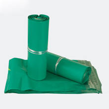 Sobres de plástico verde oscuro para correo, sobres de plástico autoadhesivos impermeables, 7 tamaños, 100 unids/lote 2024 - compra barato