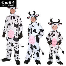 Fantasia de vaca para crianças e adultos, macacão divertido para carnaval, festa, pijama bonito de vaca, vestido fantasia 3xl 2024 - compre barato