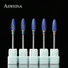 ASWEINA 1pc Blue Ceramic Nail Drill Bit for Electric Manicure Machine Nail Files Cutter Burr Nail Cuticle Clean Polishing Tools 2024 - buy cheap