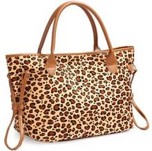 Bolso de hombro individual con estampado de leopardo, bolsa de ocio de gran capacidad, para viaje, compras, grande, novedad de 2019 2024 - compra barato