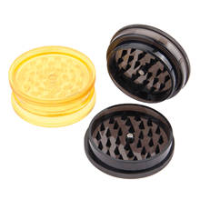 1Pc Portable Plastic Grinder Herb Spice Tobacco Crusher 2 Layers 60x25mm Plastic Tobacco Herb Grinder 60mm Tobacco Accessories 2024 - buy cheap