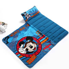 Disney-colchoneta enrollada portátil con manta y almohada para niños pequeños, manta de viaje, regalos para niños, Elsa, Anna 2024 - compra barato