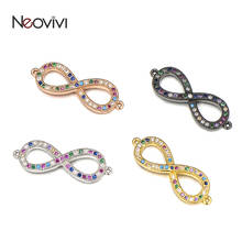 Neovivi-abalorios Infinity Micro pavé de circonita para fabricación de joyas, pulseras hechas a mano, accesorios para collares, 8 Uds. 2024 - compra barato