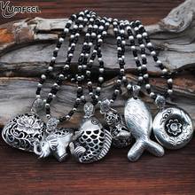 Yumfeel New Metal with Tibetan Silver Plated Pendants Necklaces Fish Flower Purse Gourd Elephant Necklace Jewelry 2024 - buy cheap