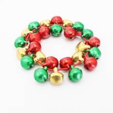 metal bells bracelet children Christmas party Jingle Bell bead charm stretch red green Party gift bangle bracelets 2024 - buy cheap