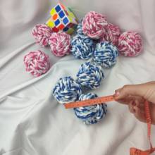 1pc Colorful Dog Gnaws Cotton Rope Ball Bite Toy Chew Teething Pomeranian Tedy Toy Ball Interactive Puppy Training Pet Toy Ball 2024 - buy cheap