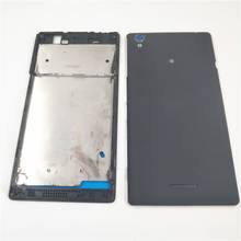 Чехол с полным покрытием корпуса передняя рамка Батарейная задняя крышка запасная часть для Sony Xperia T3 D5102 D5103 D5106 M50W 2024 - купить недорого