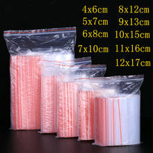 100pcs/pack Small Zip Lock Plastic Bag Reclosable Transparent Bag Shoe Bag Vacuum Bag Poly Clear Bags Thickness 0.05mm 2024 - buy cheap