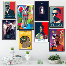 Quente kanye oeste a vida de pablo rap hip hop super star poster e impressões pintura quadros de parede decoração para casa quadro cuadros 2024 - compre barato
