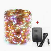 DC12V 10M/20M/30M/50M Led Silver/Copper Wire string light LED Fairy garland Light with Power Adapter for Christmas wedding decor 2024 - buy cheap