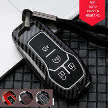 Carbon Fiber Alloy Car Key Fob Case Cover Holder For Ford Fusion Explorer Mustang Edge F-150  Mondeo For Lincoln MKZ MKC MKX 2024 - buy cheap
