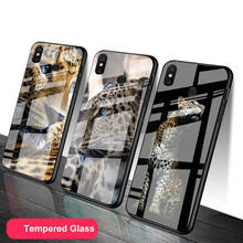 Capa de celular de vidro temperado leopardo, para redmi note 5, 6, 7, 8, 9 pro, note8t, note9s, redmi8, 9 2024 - compre barato