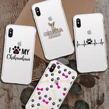 Chihuahua cartoon cute dog Phone Case Transparent for iPhone 6 7 8 11 12 s mini pro X XS XR MAX Plus 2024 - buy cheap