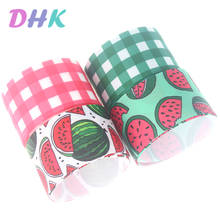 DHK 1.5'' 5yards watermelon plaid Printed Grosgrain Ribbon Accessory Hairbow Headwear Decoration DIY Wholesale 38mm E1763 2024 - buy cheap