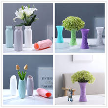 Пластиковые цветы, яркие белые вазы, искусственная керамическая ваза, искусственная Цветочная корзина в скандинавском стиле, украшение 2024 - купить недорого