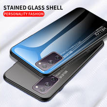 KEYSION Coloured Drawing Gradation Case For Xiaomi POCO M3 Organic Glass Soft Edge TPU Phone Cover For Xiaomi POCO X3 NFC 2024 - buy cheap