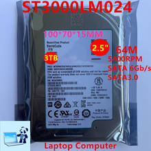 Новый оригинальный жесткий диск для Seagate 3 ТБ 2,5 дюйма SATA 6 ГБ/сек. 64 Мб 5400 об/мин для внутреннего жесткого диска для ноутбука HDD для ST3000LM024 2024 - купить недорого