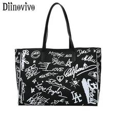 DIINOVIVO-Bolso de mano con diseño de letras para mujer, bolsa de gran capacidad, informal, de hombro, de compras, WHDV1518 2024 - compra barato