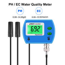 Medidor de PH EC 2 en 1, sonda BNC reemplazable, Monitor de calidad del agua para bebida hidropónica de Acuario, medidor de conductividad eléctrica, acidimetro 2024 - compra barato