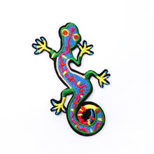 Gecko-Parche de tela para ropa para niños, insignia bordada, abstracta, para planchar, pegatinas, tamaño 5,2x8,8 cm 2024 - compra barato