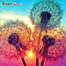 EverShine Diamond Mosaic Dandelion Picture Of Rhinestone Diamond Painting Sunset Cross Stitch Embroidery Scenic Home Decor 2024 - buy cheap