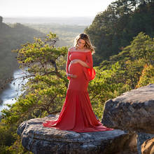 Maternity Dresses Off Shoulder Pregnancy Dresses Shoulderless Women Bodycon Dress Summer Pregnant Jersey Dress for Photography 2024 - buy cheap