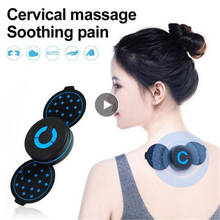 Portable Mini Electric Neck Cervical Massager Stimulator Back Thigh Massager Pulse Pain Relief Massage Sticker Patch Intelligent 2024 - buy cheap