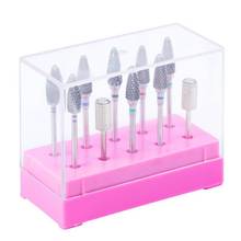 7/10 HolesNail Drill Bit Storage Box Detachable Stand Display Grinding Head Case Easy Storage Grinding Heads Nail Art Tools 2024 - buy cheap