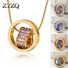 ZYZQ индивидуальное ожерелье с микрозакрепкой в форме сердца, милый подарок на день рождения для девушки, Лидер продаж, Двухслойное ожерелье, Лидер продаж 2024 - купить недорого