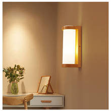 DONWEI-Lámparas de pared de estilo Simple para interior y dormitorio, apliques de pared, lámpara de madera creativa para escalera, iluminación led para sala de estar 2024 - compra barato