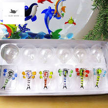 Personalizado feito a mão de vidro flutuante de murano estatuetas em miniatura decoração de aquário pingente de insetos estátuas de animais 2024 - compre barato